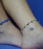 Μπεζ macrame anklet - Image 2