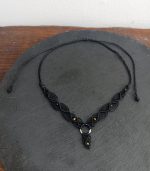 Κολιέ macrame μαύρο