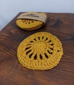 Χειροποίητα πλεκτά σουβέρ σε χρώμα κίτρινο