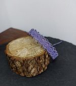 Χειροποίητο macrame βραχιόλι σε χρώμα μωβ, με κερωμένη κλωστή