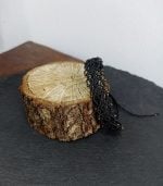 Χειροποίητο macrame βραχιόλι σε χρώμα μαύρο, με κερωμένη κλωστή