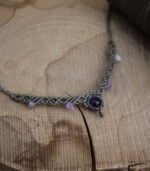 Κολιέ macrame με αμέθυστο - Image 4