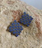 Χειροποίητα macrame σκουλαρίκια ρόμβοι