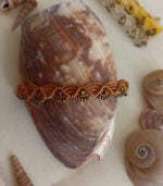 macrame βραχιόλι για το πόδι με πορτοκαλί κλωστή