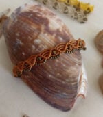 macrame βραχιόλι για το πόδι με πορτοκαλί κλωστή