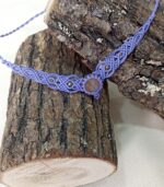 Macrame κολιέ σε μωβ χρώμα