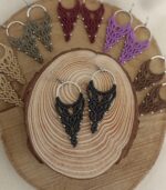 Macrame σκουλαρίκια μαύρο - Image 4