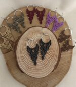 Macrame σκουλαρίκια μαύρο - Image 3