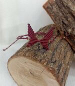 Macrame βραχιόλι πεταλούδα μπορντό - Image 2