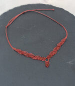 Κολιέ macrame ροδακινί - Image 2