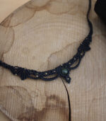 Κολιέ leaf macrame nephrite - Image 3