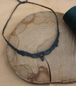 Κολιέ leaf macrame tiger eye - Image 3