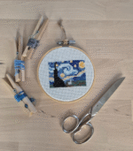 Starry night embroidery