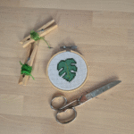 Monstera embroidery