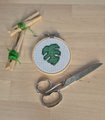 Monstera embroidery - Image 2