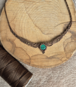 Macrame κολιέ σε καφέ χρώμα - Image 3